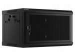 Enclosure: rack cabinet | Standard: 19" | 6U | black | Z: 450mm | X: 600mm