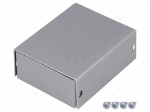 Enclosure: multipurpose | X: 57mm | Y: 72mm | Z: 28mm | AL BOX | aluminium