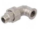 Splice terminal: 90&deg; elbow | double connector,male-female,flat