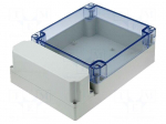 Enclosure: wall mounting | X: 160mm | Y: 211mm | Z: 71mm | ABS | grey | IP65