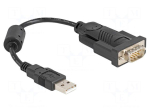 USB to RS232 converter | D-Sub 9pin plug,USB A plug | 0.25m