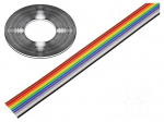 Wire: ribbon | 1.27mm | stranded | Cu | 10x28AWG | unshielded | PVC | 300V