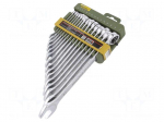 Key set | combination spanner | Chrom-vanadium steel | Pcs: 15