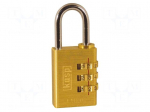 Padlock | brass | 3 digit code,possibility of code changing