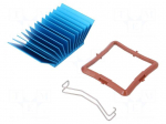 Heatsink: extruded | grilled | BGA | blue | L: 37.5mm | W: 37.5mm | 2.1&deg;C/W