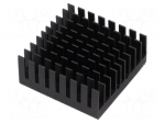 Heatsink: extruded | grilled | BGA | black | L: 35mm | W: 35mm | H: 14.5mm