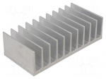 Heatsink: extruded | grilled | L: 60mm | W: 124mm | H: 35mm | aluminium