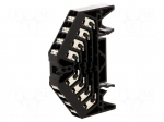 Splice terminal: rail | 1.5mm2 | ways: 4 | terminals: 16 | black | 250VAC