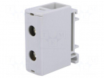 Splice terminal: rail | 1.5&divide;50mm2 | ways: 1 | terminals: 2 | grey | TS35