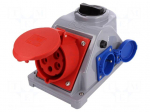 Connector: AC supply 3-phase | socket | female | 32A | 400VAC | IP44