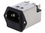 Connector: AC supply | socket | male | 2A | 250VAC | IEC 60320 | 4mH
