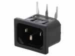 Connector: AC supply | socket | male | 10A | 250VAC | IEC 60320 | C14 (E)