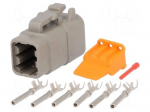 Connector: wire-wire | DTM | plug | female | Size: 20 | 0.5&divide;1.5mm2 | PIN: 6