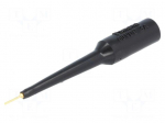 Test probe | 5A | black | Tip diameter: 0.76mm | Socket size: 4mm
