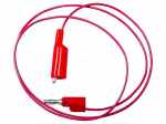 Test lead | 5A | 4mm straight banana plug-crocodile clip | red