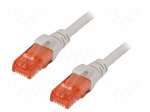 Patch cord | U/UTP | 6 | stranded | Cu | LSZH | grey | 20m | 26AWG