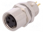 Connector: M8 | female | PIN: 3 | for panel mounting,rear side nut