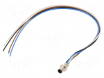 Connector: M5 | socket | male | cables | PIN: 4 | 1A | IP67 | 60V | 200mm | 707