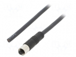 Connector: M5 | plug | 707 | female | PIN: 3 | 60V | gold-plated | 1A | IP67