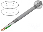 Wire | LiY-CY | 3x1.5mm2 | shielded,tinned copper braid | PVC | grey