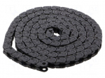 Cable chain | E03 | Bend.rad: 10mm | L: 1000mm | Int.height: 5mm