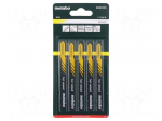 Hacksaw blade-set | wood,plastic,jigsaw | 74mm | 5teeth/inch | 5pcs.