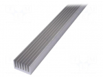 Heatsink: extruded | grilled | natural | L: 1000mm | W: 66mm | H: 40mm