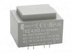 Transformer: encapsulated | 4VA | 230VAC | 15V | 15V | 133.3mA | 133.3mA