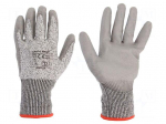Protective gloves | Size: 11 | grey | composite fibre