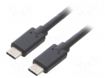 Cable | USB 3.1 | USB C plug,both sides | 2m | black