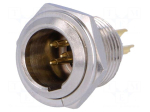 Connector: XLR mini | socket | male | audio video | PIN: 5 | soldering