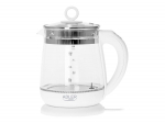 Adler | Kettle | AD 1299 | Electric | 2200 W | 1.5 L | Glass/Stainless steel | 360&deg; rotational base | White