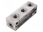 Distribution manifold | 0&divide;16bar | aluminium | IN: 1 | OUT: 3 | -10&divide;80&deg;C