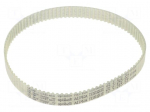 Timing belt | T2.5 | W: 8mm | H: 1.3mm | Lw: 245mm | Tooth height: 0.7mm