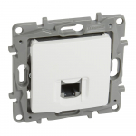 RJ 45 Cat.5 UTP socket Niloe - 360&deg; shielded - white