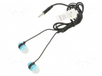 Headphones with microphone | black,blue | Jack 3,5mm | in-ear | 1.2m