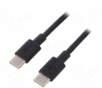 Kaabel | USB 2.0 | m&otilde;lemad pooled, USB C pistik | 1 m | must