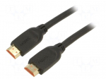 Cable | HDMI plug,both sides | PVC | HDMI 2.0 | 3m | black | 32AWG | black