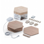 Nanoleaf | Elements Wood Look Hexagons Starter Kit (7 panels) | Cool White + Warm White