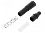 Enclosure for connectors: banana | 32A | black | 52mm