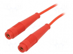 Test lead | 60VDC | 30VAC | 19A | banana socket 4mm,both sides | red