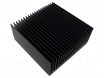 Heatsink: extruded | grilled | black | L: 200mm | W: 200mm | H: 83mm