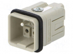 Connector: HDC | contact insert | male | CQ | PIN: 6(5+1) | 16A | 400V