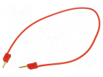 Test lead | 60VDC | 30VAC | 10A | non-insulated | Len: 0.3m | red