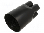 Cable breakout | 90/34mm | black | Diam.after shrinking: 35/14mm | AK