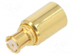 Connector: coaxial | socket | plug | straight | gold-plated | brass