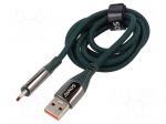 Cable | USB 2.0 | USB A plug,USB C plug | 1m | black | Display: LCD