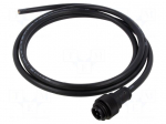 Cable: for sensors/automation | PIN: 4 | Len: 2m | plug | 400V | 12A | IP67