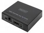 Splitter | HDMI 1.4 | 4K,EDID,HDCP 1.4,UHD 2160p | metal | black