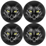 Uued tooted // Zestaw podkładek na st&oacute;ł okrągłych 4D - NERO&nbsp;